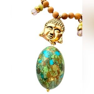 🌿 Katia Designs Buddha Turquoise Statement Necklace 🌿